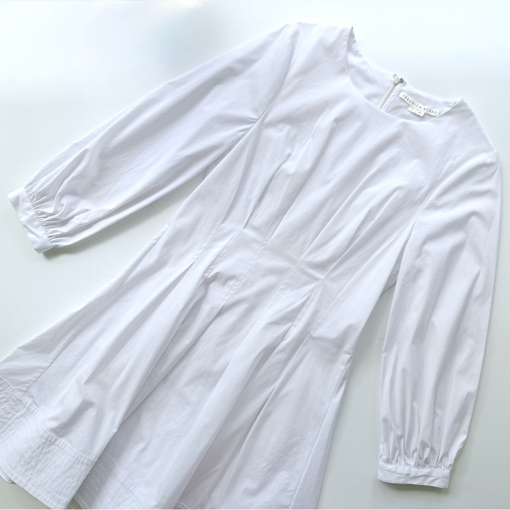 Veronica Beard Torres Corset-Waist Dress White Size 8 $498 MSRP - Picture 3 of 16